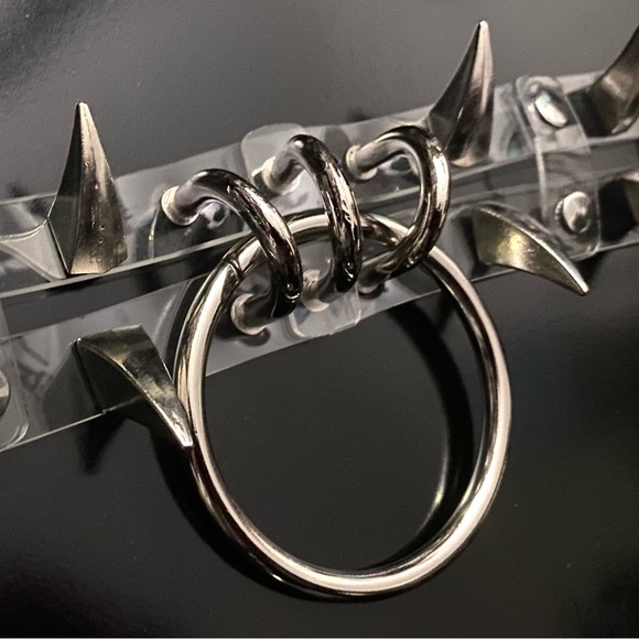 𝕯𝖆𝖗𝐊 𝓐𝖓𝖌𝖊𝖑 CUSTOM Clear Spike Bondage Choker 🗡 - Picture 5 of 6